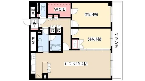 グラン・アベニュー 名駅【10階】の間取り