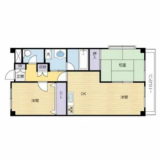 ラ・プラーニュ神山【4階】の間取り