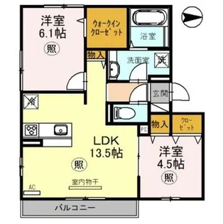 ラ・ヴェール鈴蘭【3階】の間取り