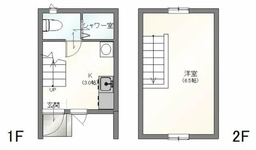 ikka西牟田 C棟【106号室】の間取り