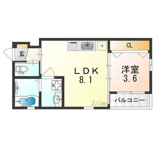 岩伸リバーコート住吉【2階】の間取り