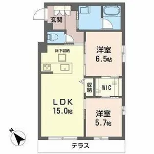 シャーメゾン アプリクス【2階】の間取り
