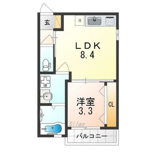 岩伸リバーコート住吉【1階】の間取り