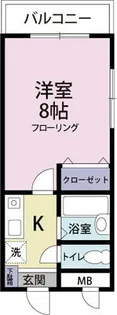 バンブーシュート【101号室】の間取り