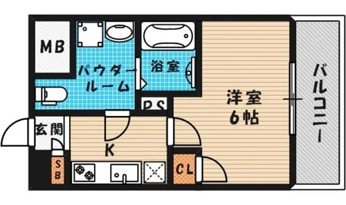 プレサンス天満ステーションフロント【10階】の間取り