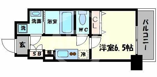 ジアコスモ難波南【5階】の間取り