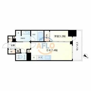 リビオレゾン靱公園【10階】の間取り