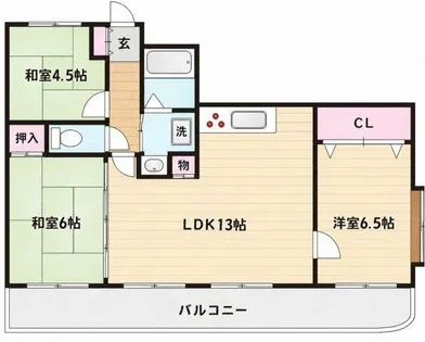 フェリース本庄【401号室】の間取り
