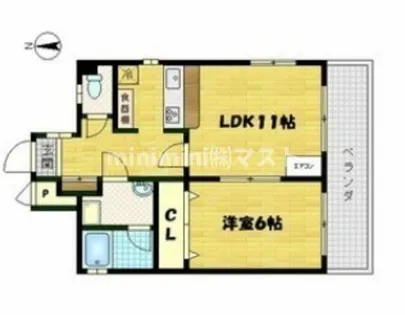 マックプレジデンス戎【5階】の間取り