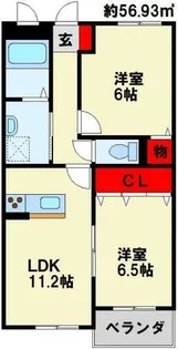 クレメント引野【1階】の間取り