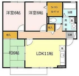 兵庫県姫路市広畑区西蒲田【アパート】の間取り