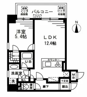 ザ・パークハビオ天満橋【6階】の間取り