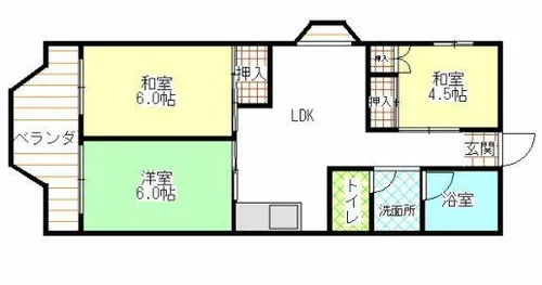ヴィラ貴瀬2号館【2階】の間取り
