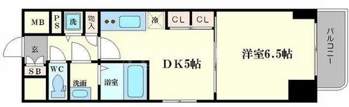 プレサンス江戸堀【9階】の間取り