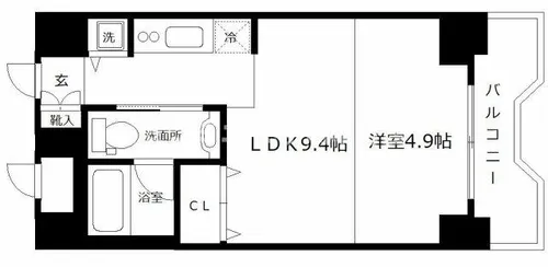 クリスタルブライト天満橋リバーサイド【3階】の間取り