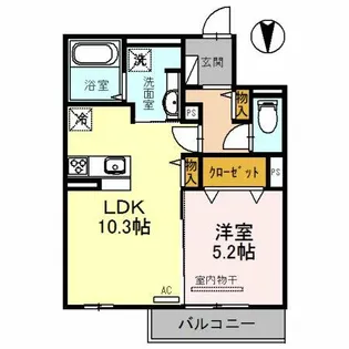 セジュールがもよん【3階】の間取り