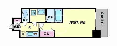 ジアコスモ大阪城南Ⅱ【10階】の間取り