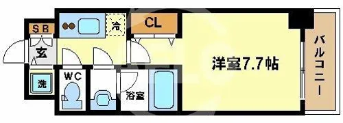 S-RESIDENCE福島Luxe【15階】の間取り