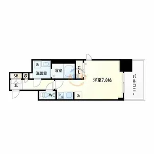 BPRレジデンス江坂【12階】の間取り