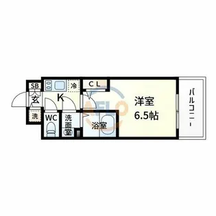 エスリード新北野アーデル【7階】の間取り