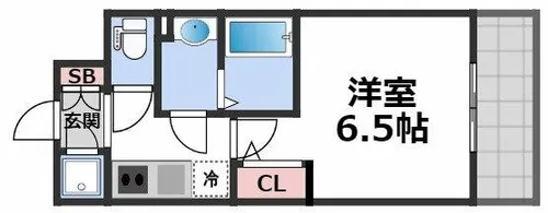 エスプレイス大阪城SOUTH【6階】の間取り