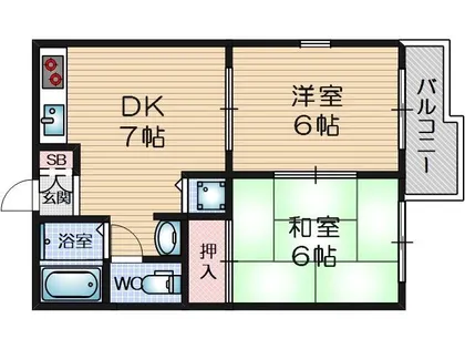 グリーンメドウⅠ【203号室】の間取り