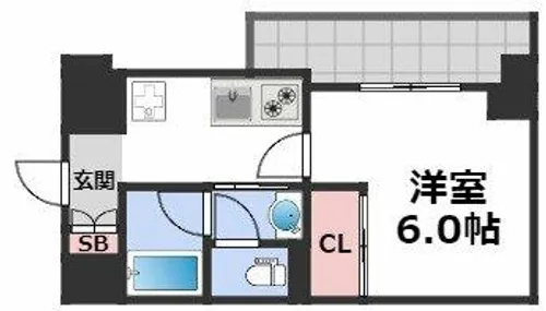 セルン新町【9階】の間取り