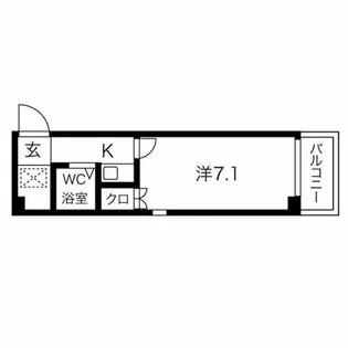 キャピタル上前津【6D号室】の間取り