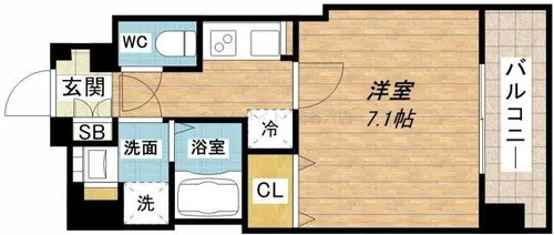 W-STYLE大阪谷町【4階】の間取り
