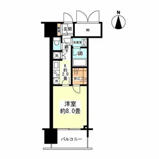 アンビエンテ四ツ橋【12階】の間取り