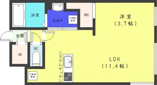 エアフォルク行啓通【3階】の間取り