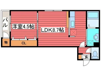 グランジェ月寒公園【1階】の間取り