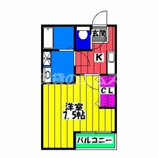 クレフラスト井尻駅前B【102号室】の間取り