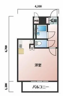 ロマネスク呉服町【1階】の間取り