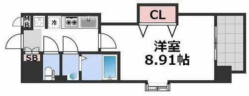 Luxe難波西Ⅲ【10階】の間取り