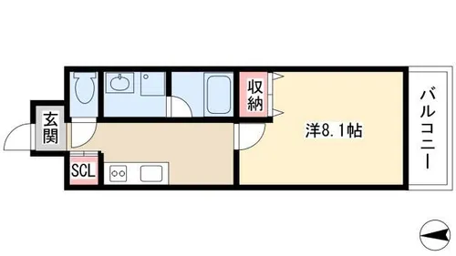 ララステージ熱田【8階】の間取り