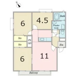 北海道札幌市手稲区曙四条3丁目【アパート】の間取り