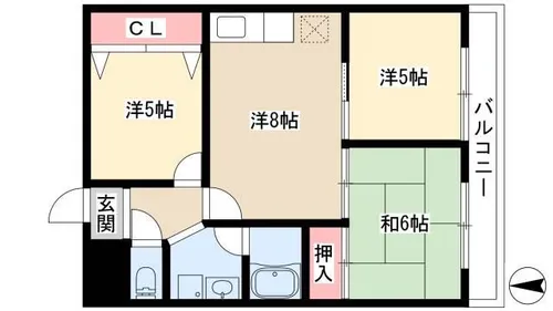 レナジア太平通【2階】の間取り