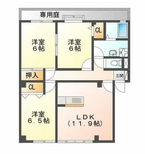 ライフパーク・瑞雲【1階】の間取り