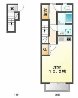 クレシタ神ノ輪【2階】の間取り