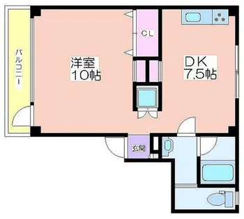 清水丘ファーストビル【201号室】の間取り