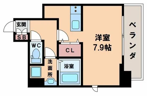 エイペックス四天王寺【9階】の間取り