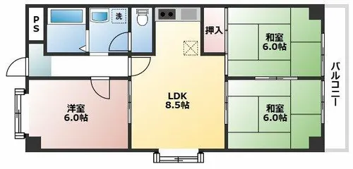 サンテラス花の木【4階】の間取り