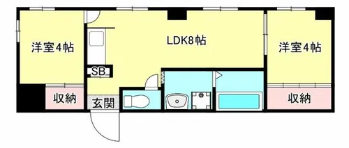 フェリーチェ帝塚山【1階】の間取り