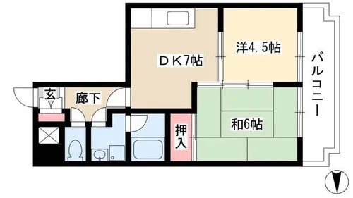 レジデンス泉【805号室】の間取り