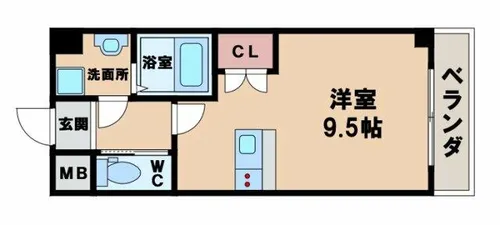 サンライフ北田辺【3階】の間取り