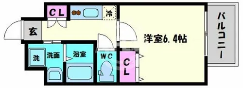 ジアコスモ九条シエル【6階】の間取り