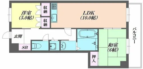 サンライズ明和【2階】の間取り