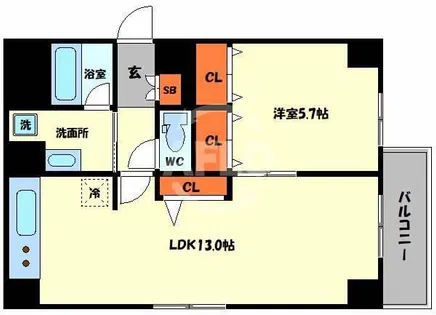 フラット・花【2階】の間取り