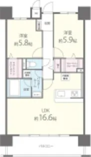 クリスタ京都【8階】の間取り